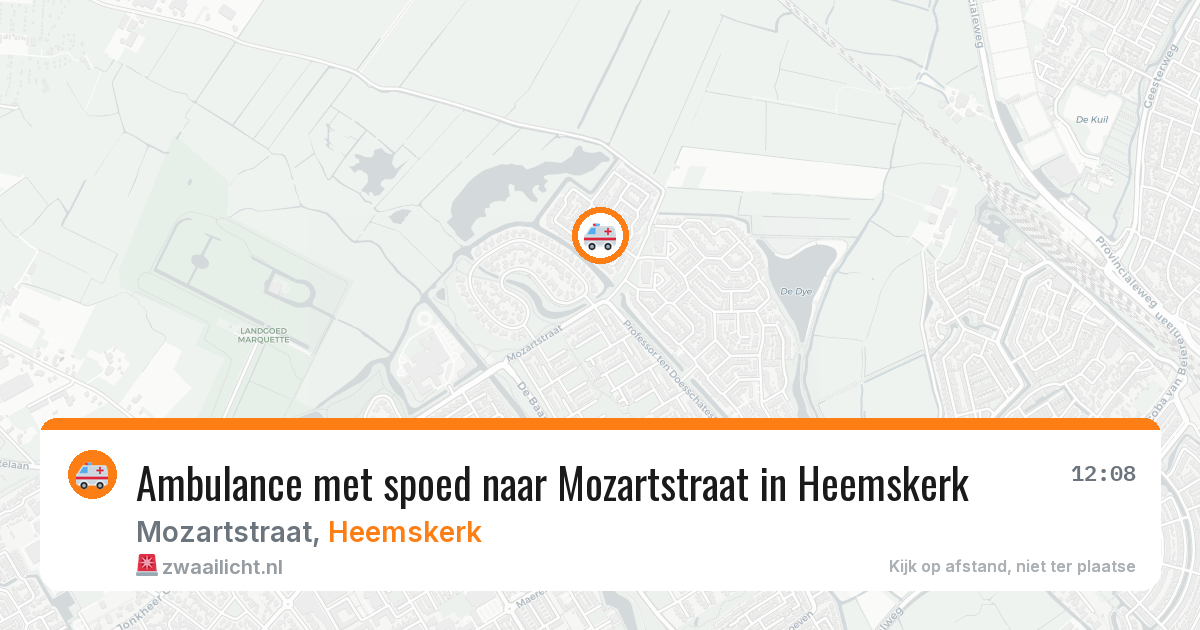 Ambulance met spoed naar Mozartstraat in Heemskerk — 27 mei 2026