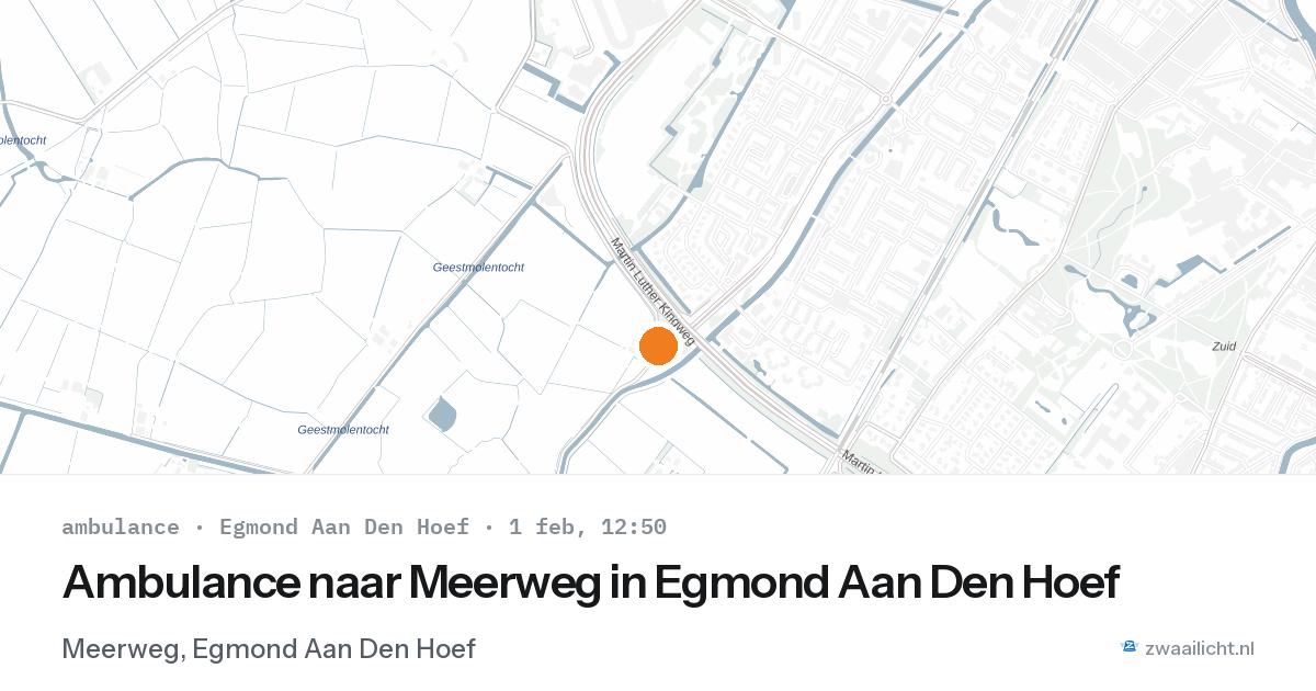 Ambulance naar Meerweg in Egmond Aan Den Hoef — 1 feb 2026