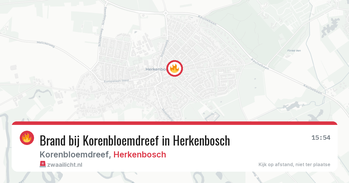 Brand bij Korenbloemdreef in Herkenbosch — 23 jul 2026