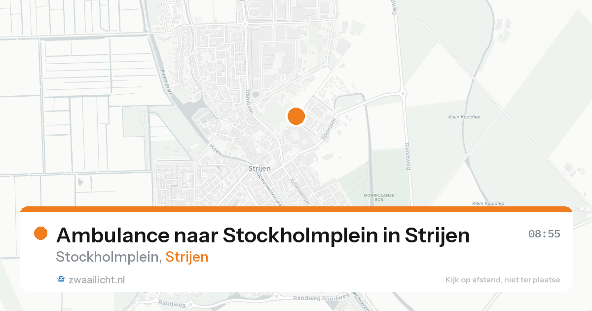 Ambulance naar Stockholmplein in Strijen — 19 aug 2026