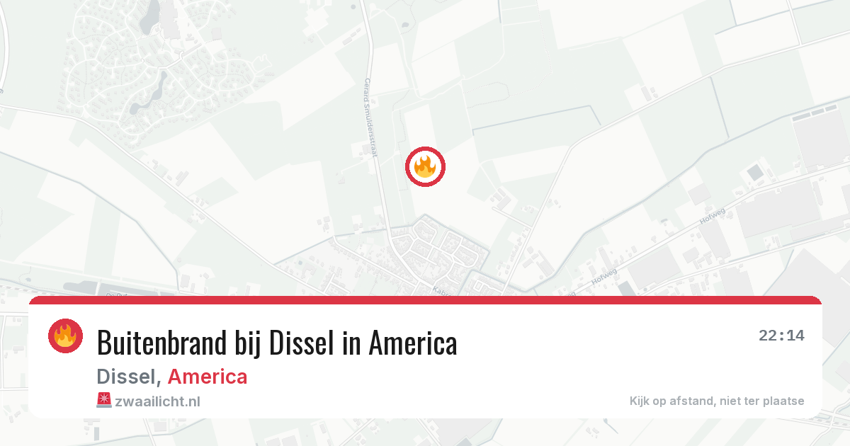 Buitenbrand bij Dissel in America — 7 jul 2026