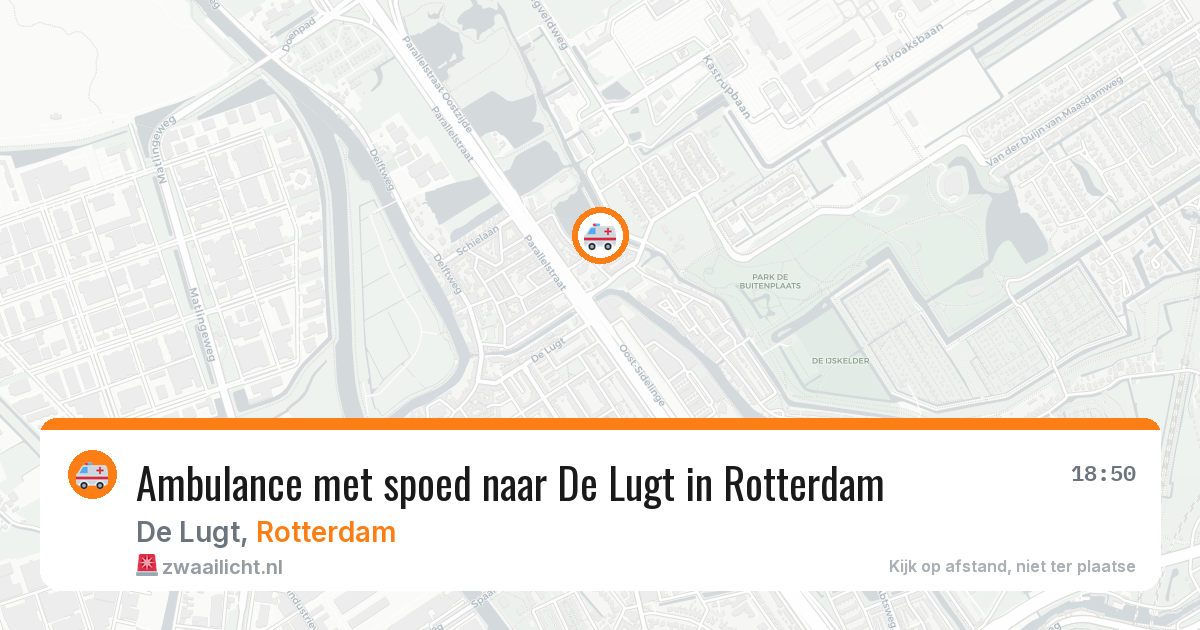 Ambulance met spoed naar De Lugt in Rotterdam — 12 jun 2026