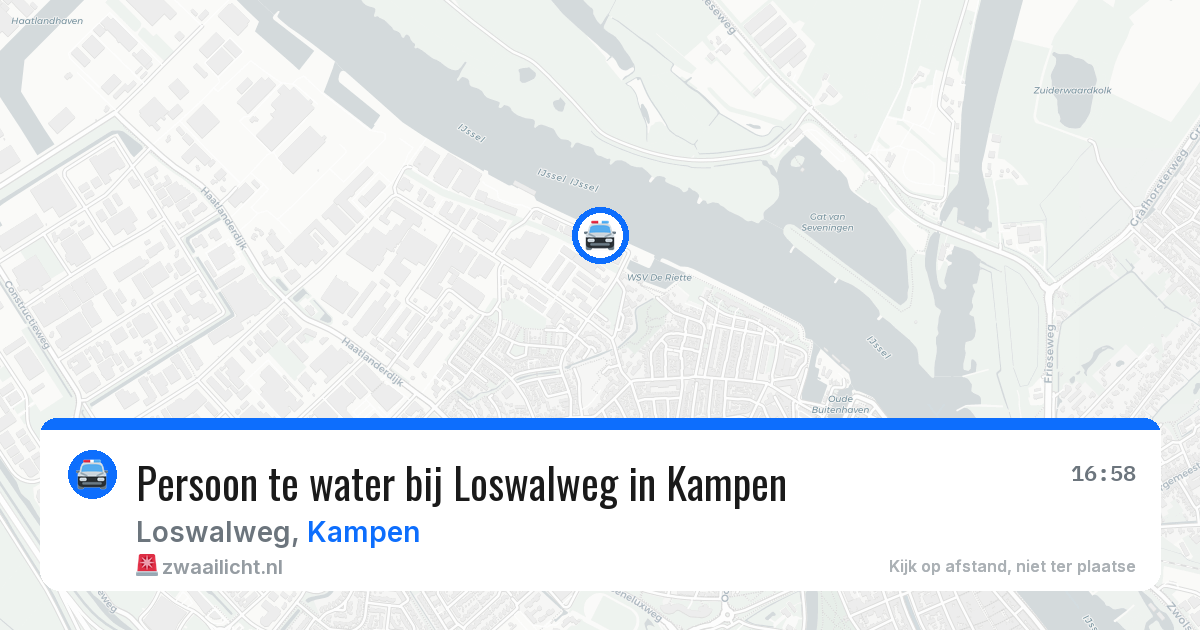Persoon te water bij Loswalweg in Kampen — 23 jul 2026