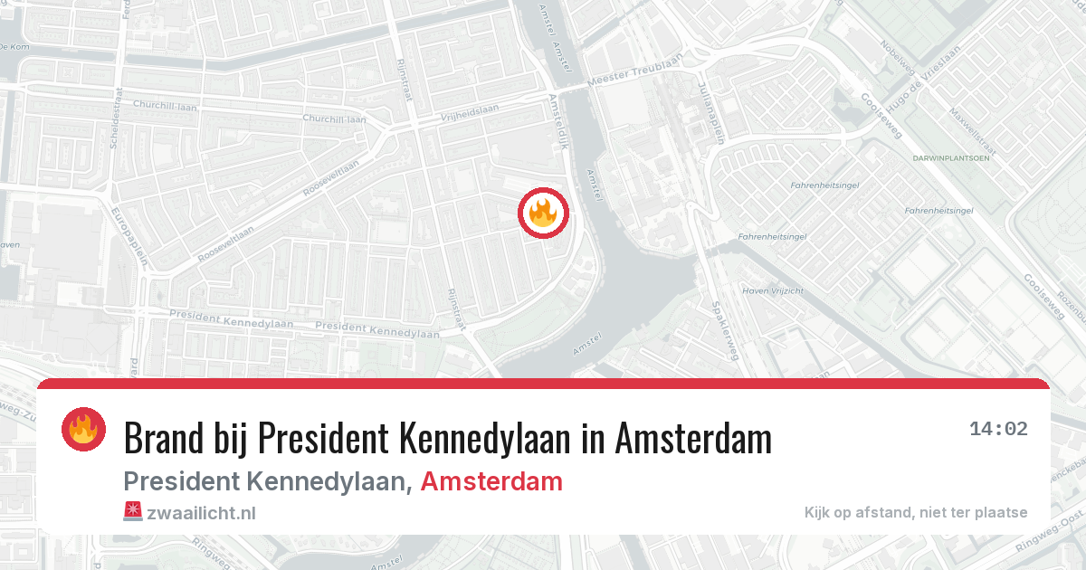 Brand bij President Kennedylaan in Amsterdam — 7 mei 2026