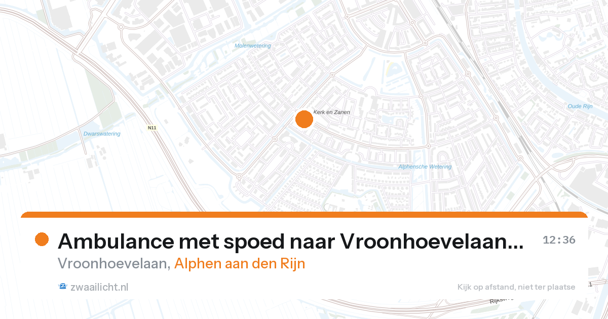 Ambulance met spoed naar Vroonhoevelaan in Alphen aan den Rijn — 31 mrt 2026