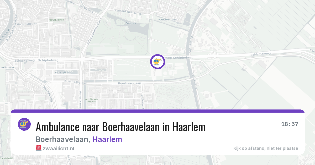 Ambulance naar Boerhaavelaan in Haarlem — 18 jul 2026