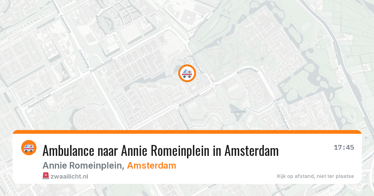 Ambulance naar Annie Romeinplein in Amsterdam — 23 mei 2026