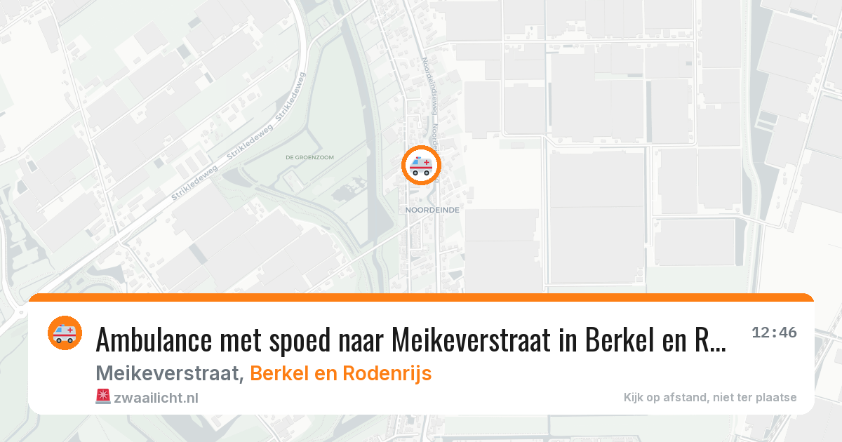 Ambulance met spoed naar Meikeverstraat in Berkel en Rodenrijs — 27 jun 2026