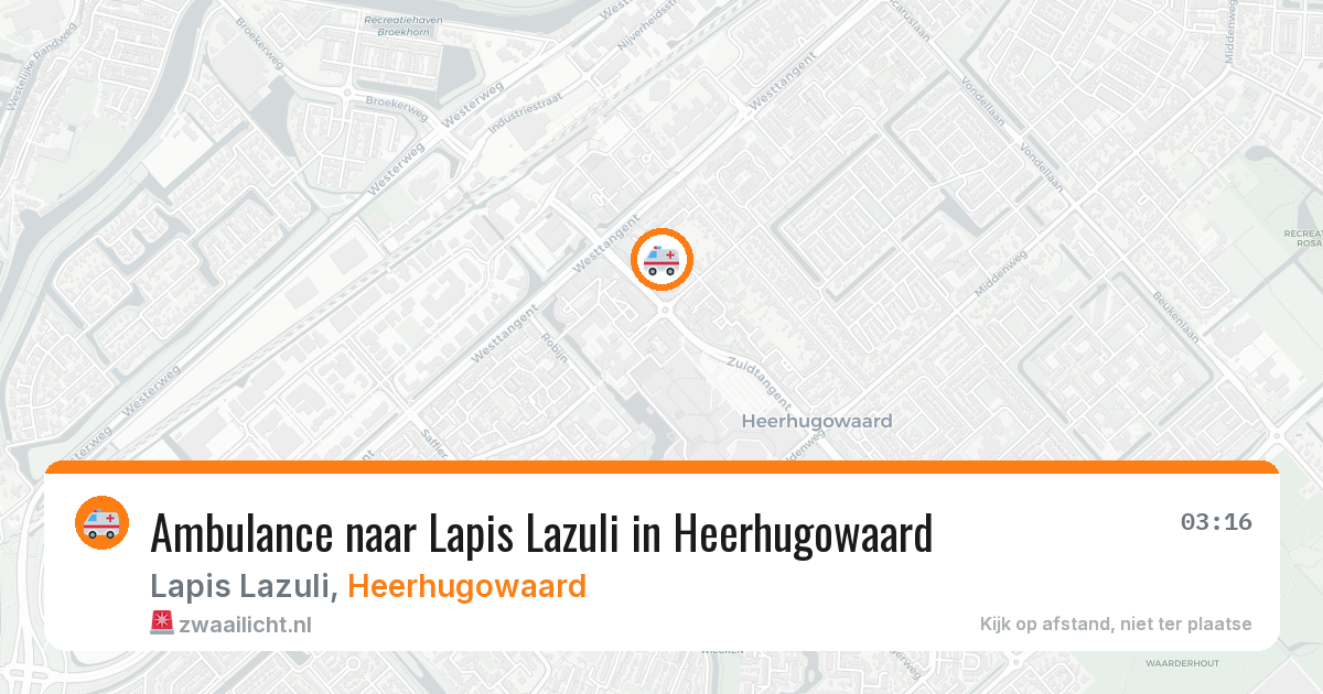 Ambulance naar Lapis Lazuli in Heerhugowaard — 14 jul 2026