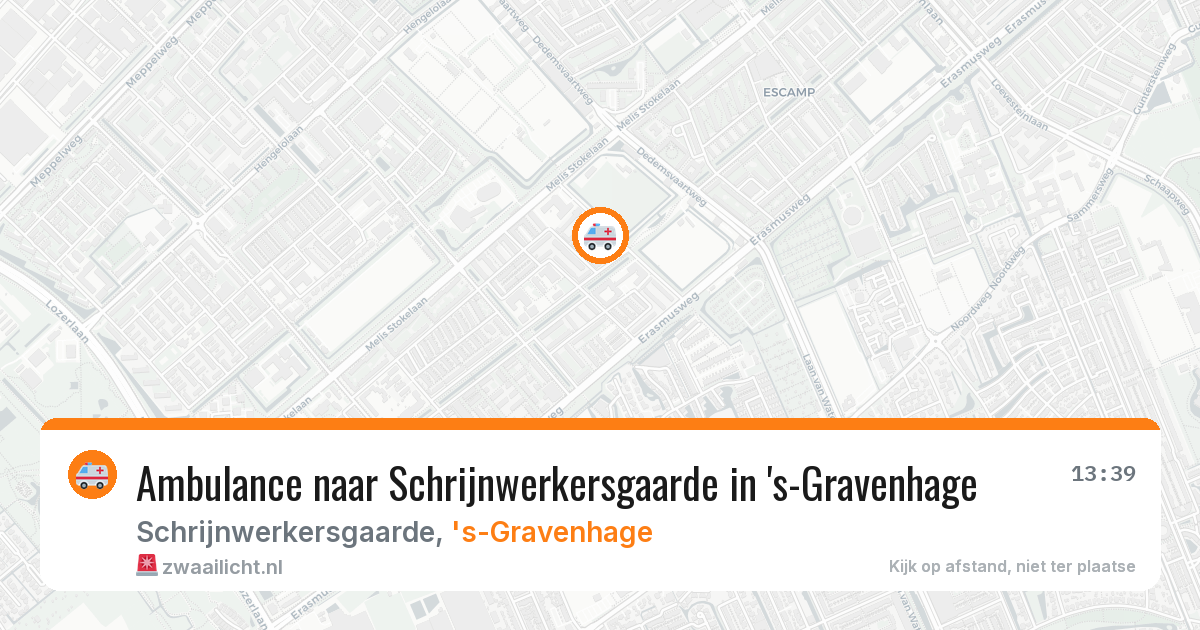 Ambulance naar Schrijnwerkersgaarde in 's-Gravenhage — 11 aug 2026