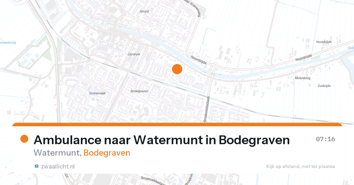 Ambulance naar Watermunt in Bodegraven — 16 feb 2026