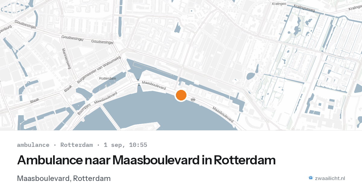 Ambulance naar Maasboulevard in Rotterdam — 1 sep 2026