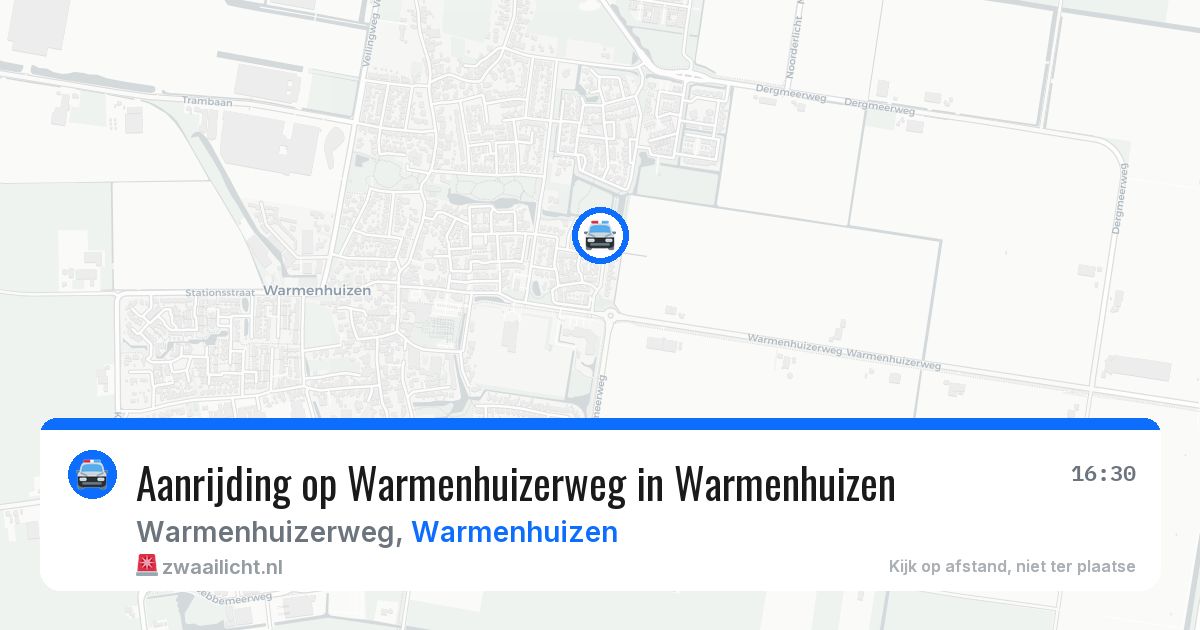 Aanrijding op Warmenhuizerweg in Warmenhuizen — 6 mei 2026