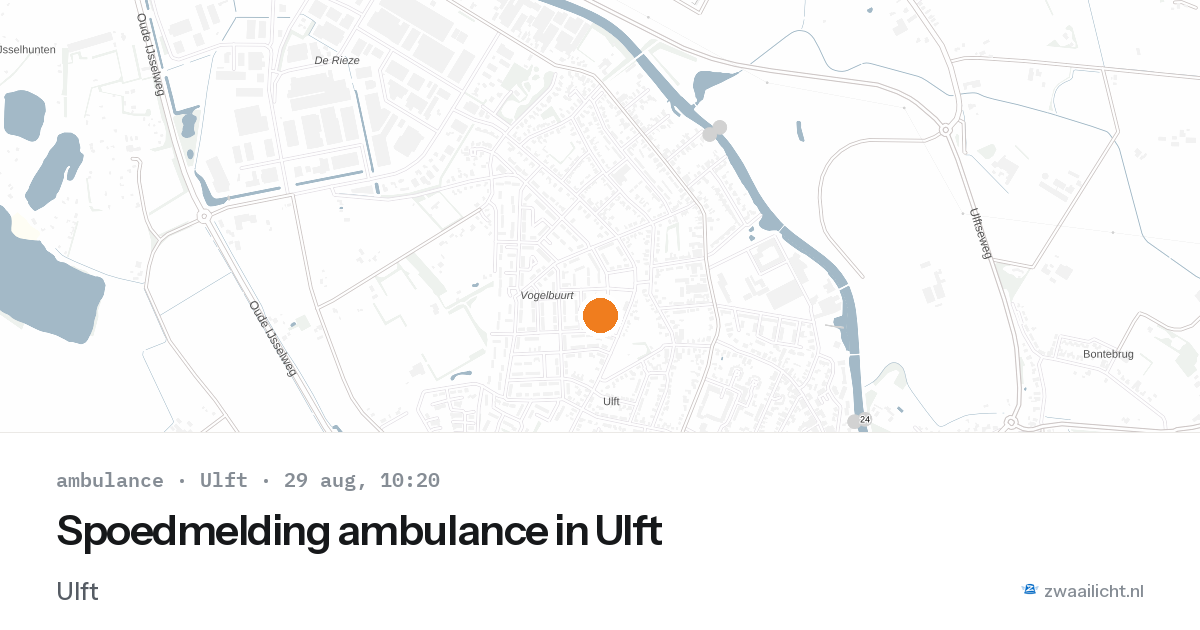 Spoedmelding ambulance in Ulft — 29 aug 2026