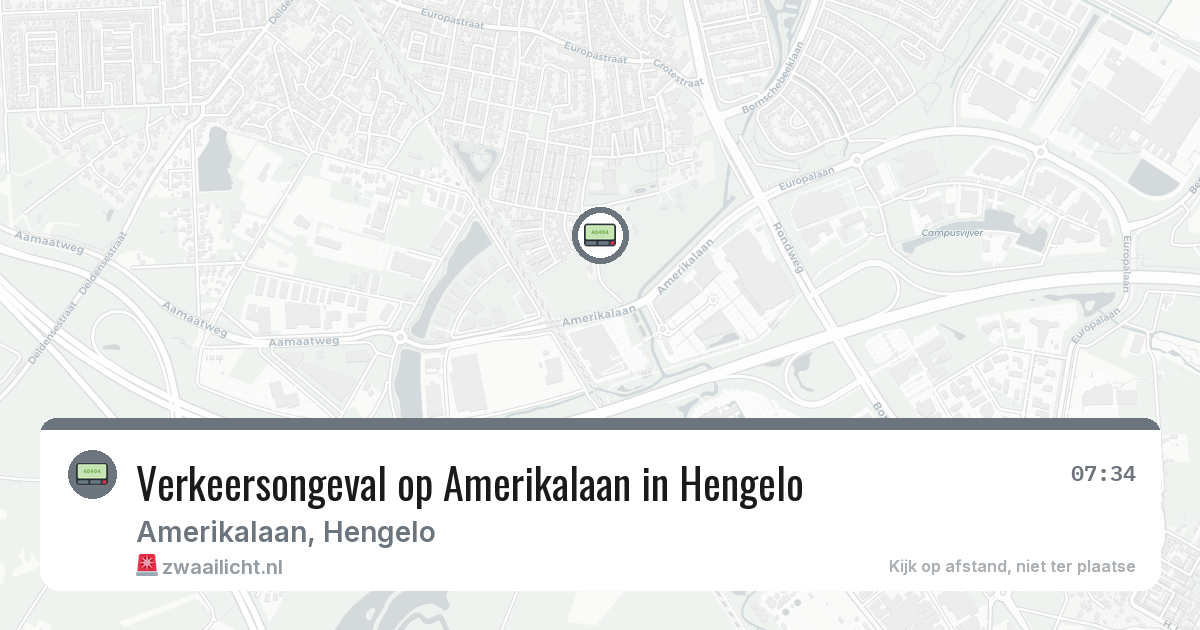 Verkeersongeval op Amerikalaan in Hengelo — 6 mrt 2026
