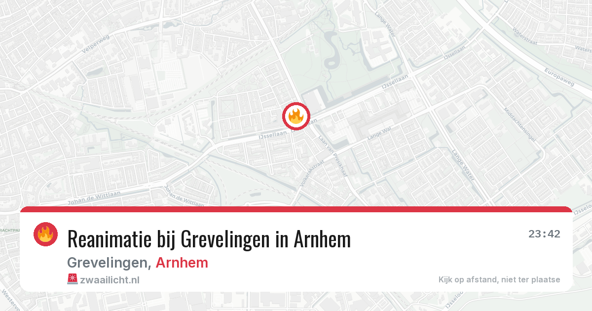 Reanimatie bij Grevelingen in Arnhem — 22 mrt 2026