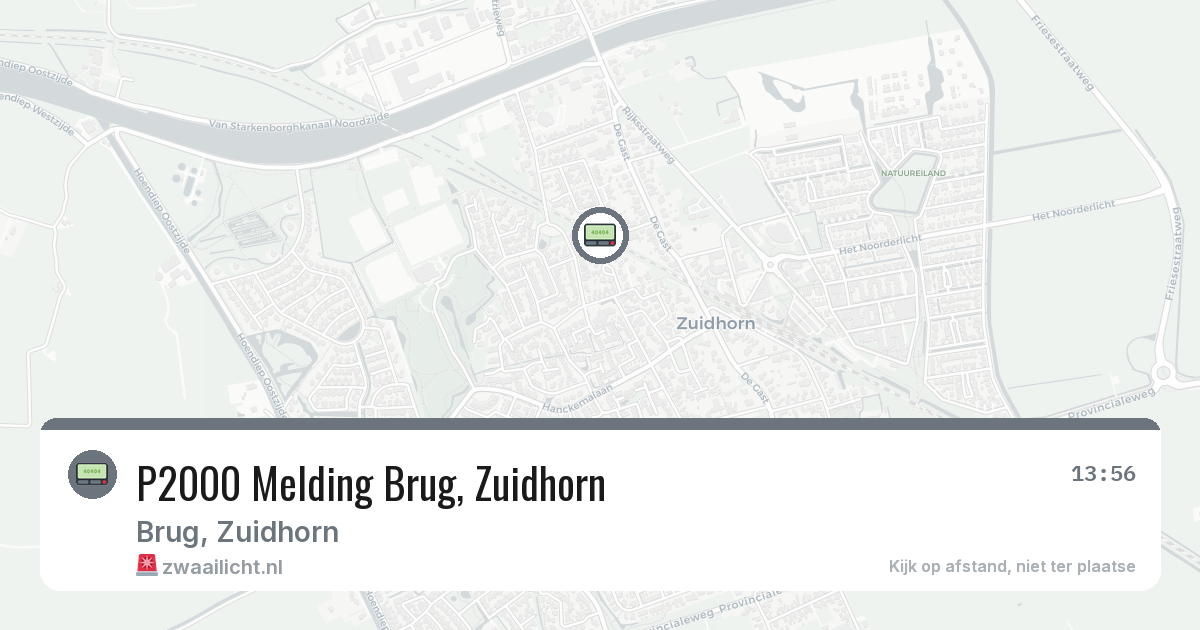 P2000 Melding Brug, Zuidhorn — 24 jul 2026