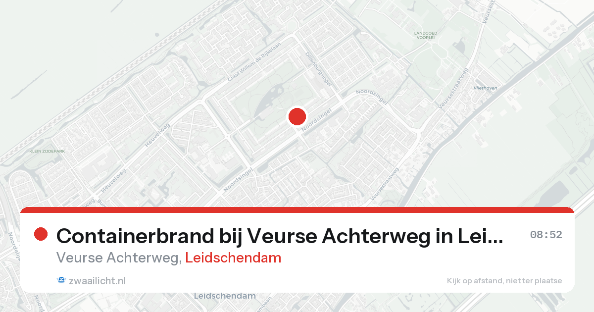 Containerbrand bij Veurse Achterweg in Leidschendam — 23 aug 2026
