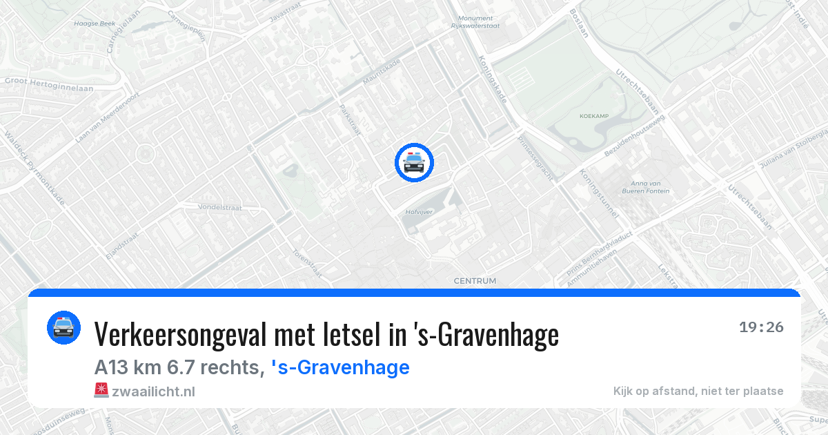 Verkeersongeval met letsel in 's-Gravenhage — 15 jul 2026