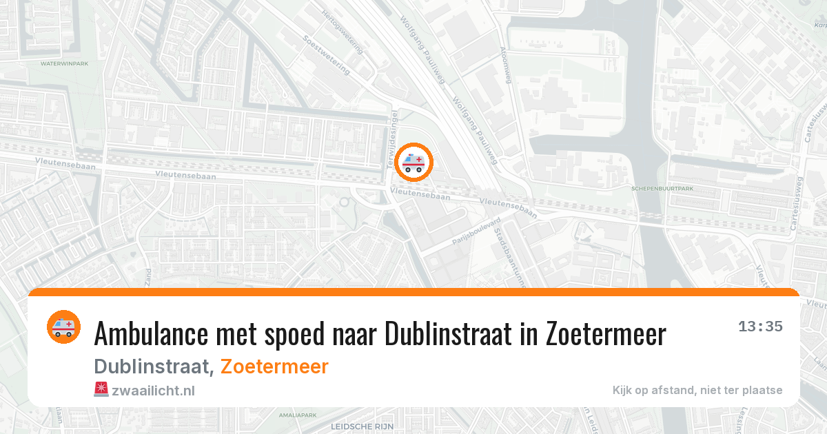 Ambulance met spoed naar Dublinstraat in Zoetermeer — 20 jan 2026
