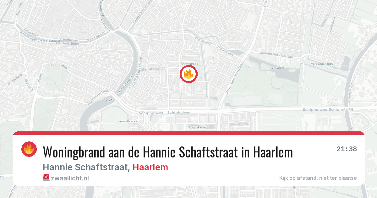 Woningbrand aan de Hannie Schaftstraat in Haarlem — 26 apr 2026