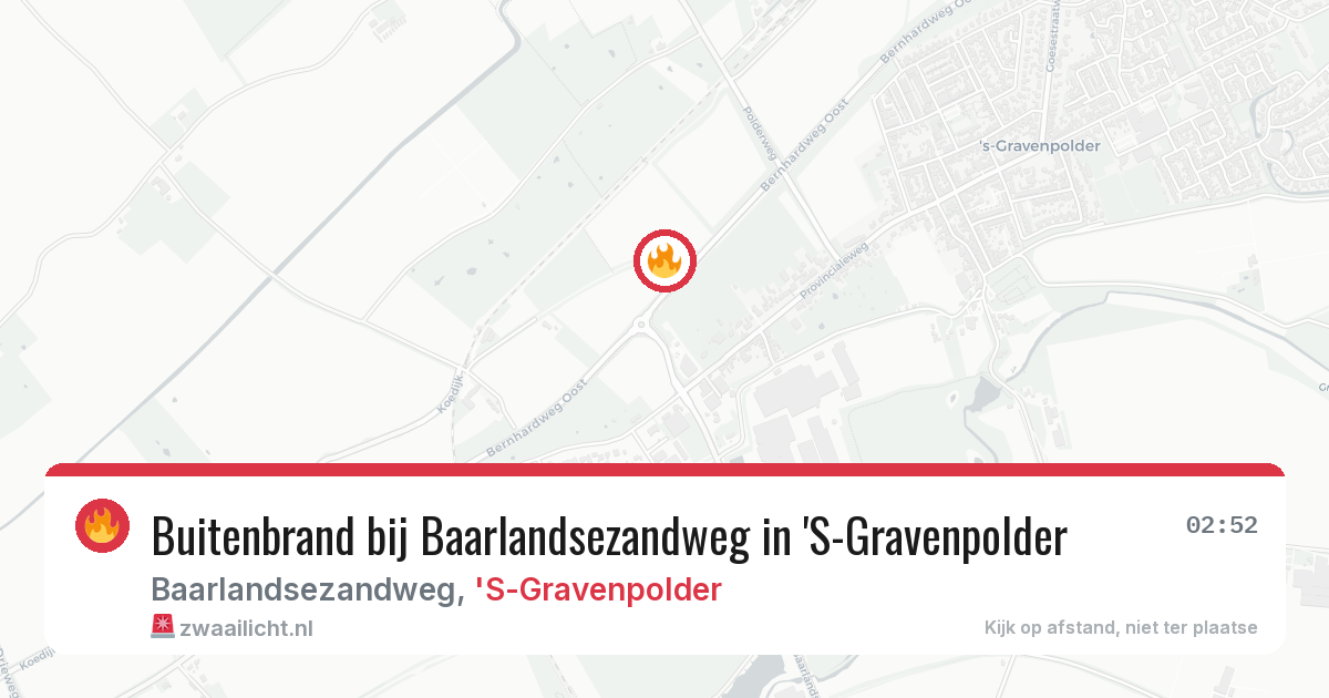 Buitenbrand bij Baarlandsezandweg in 'S-Gravenpolder — 18 jul 2026