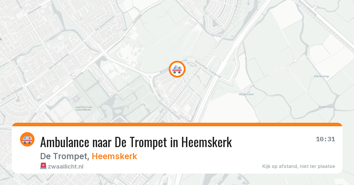 Ambulance naar De Trompet in Heemskerk — 22 jun 2026