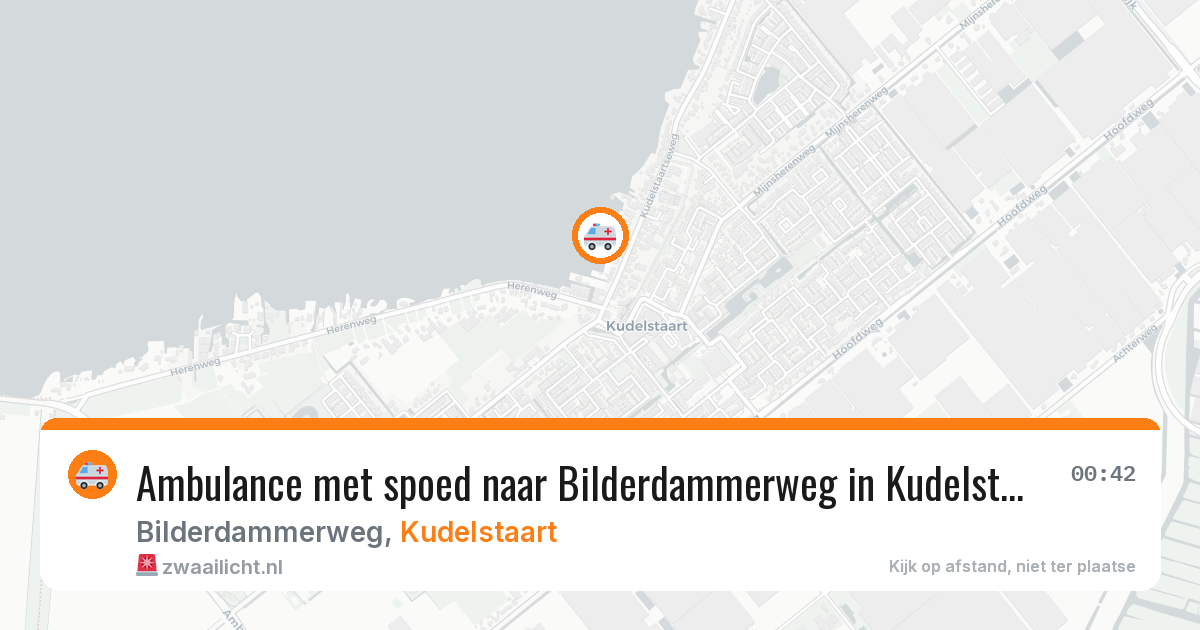 Ambulance met spoed naar Bilderdammerweg in Kudelstaart — 21 mei 2026
