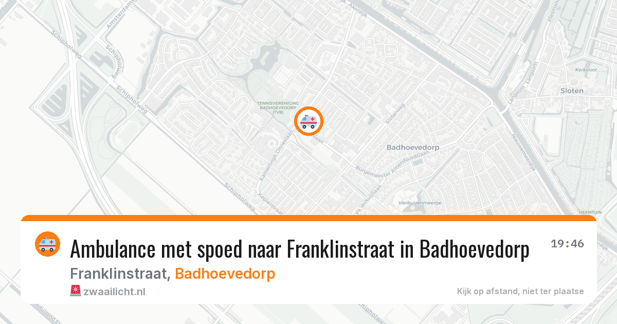 Ambulance met spoed naar Franklinstraat in Badhoevedorp — 18 jan 2026