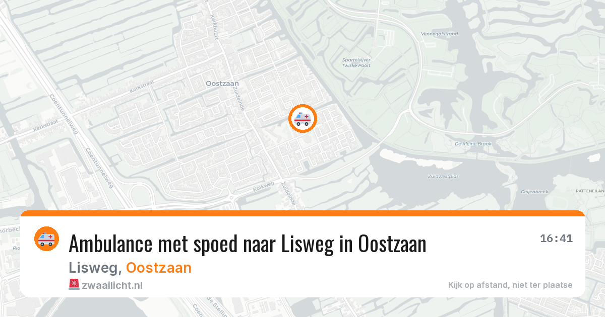 Ambulance met spoed naar Lisweg in Oostzaan — 22 mrt 2026