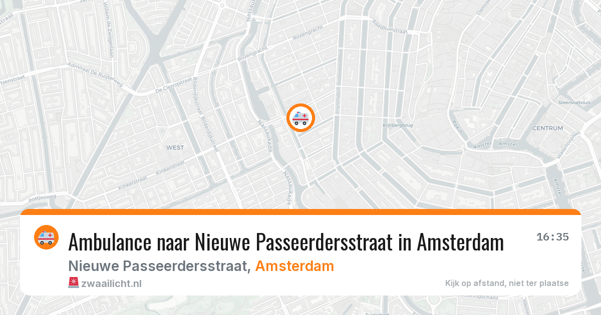 Ambulance naar Nieuwe Passeerdersstraat in Amsterdam — 5 jun 2026