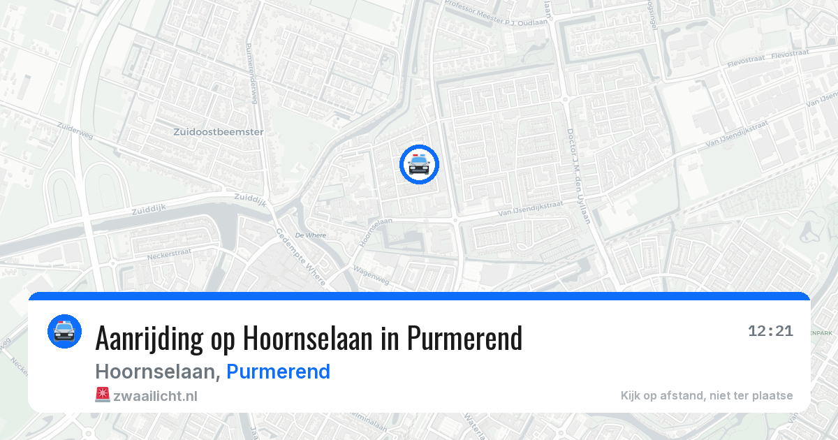 Aanrijding op Hoornselaan in Purmerend — 12 jun 2026