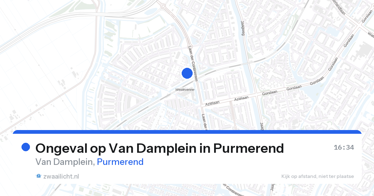 Ongeval op Van Damplein in Purmerend — 28 aug 2026