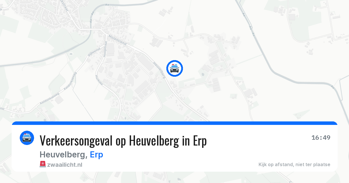 Verkeersongeval op Heuvelberg in Erp — 4 apr 2026