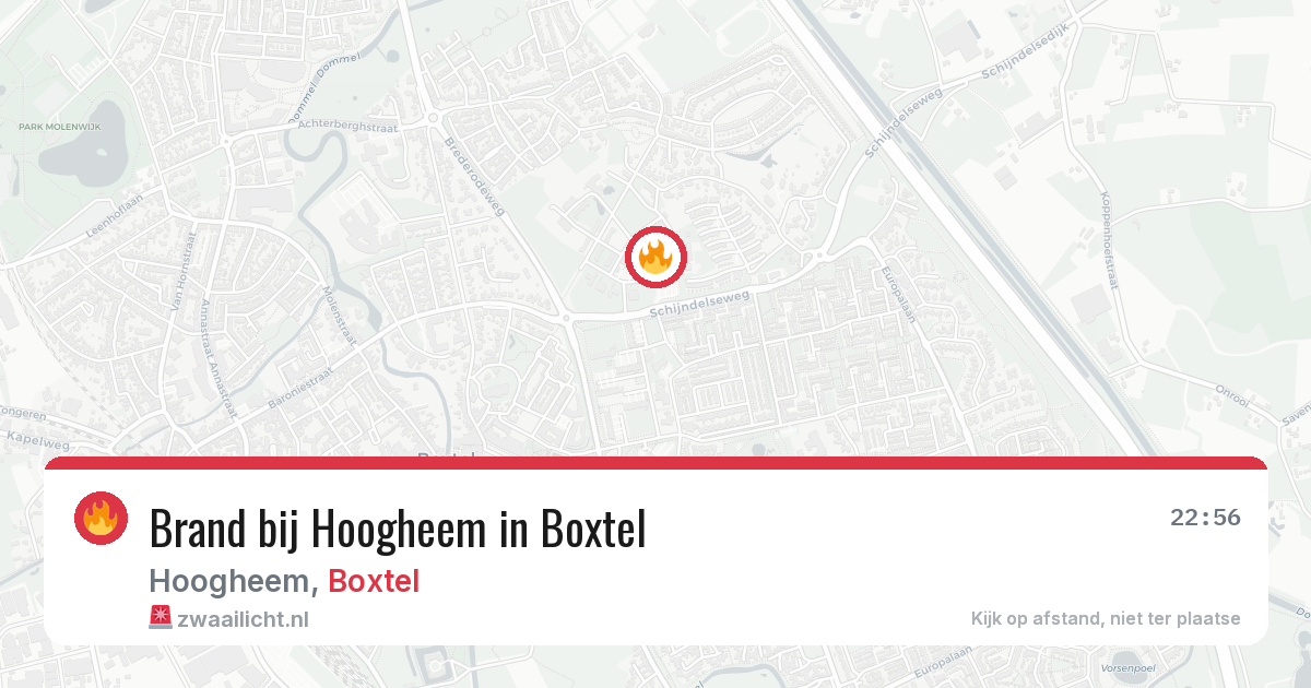 Brand bij Hoogheem in Boxtel — 17 jul 2026