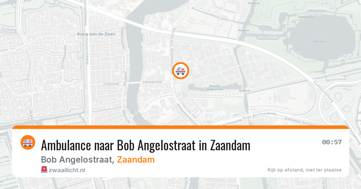 Ambulance naar Bob Angelostraat in Zaandam — 3 jul 2026