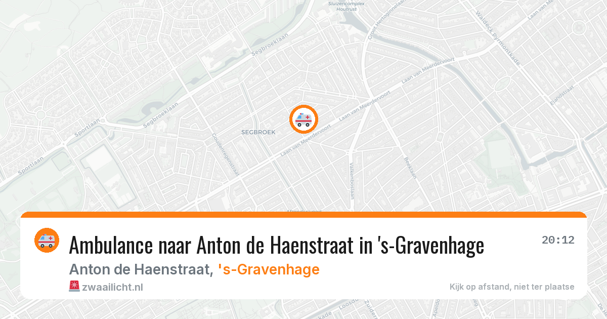 Ambulance naar Anton de Haenstraat in 's-Gravenhage — 5 aug 2026
