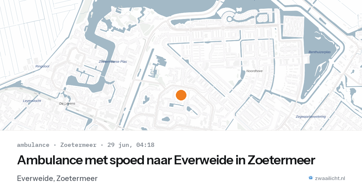 Ambulance met spoed naar Everweide in Zoetermeer — 29 jun 2026
