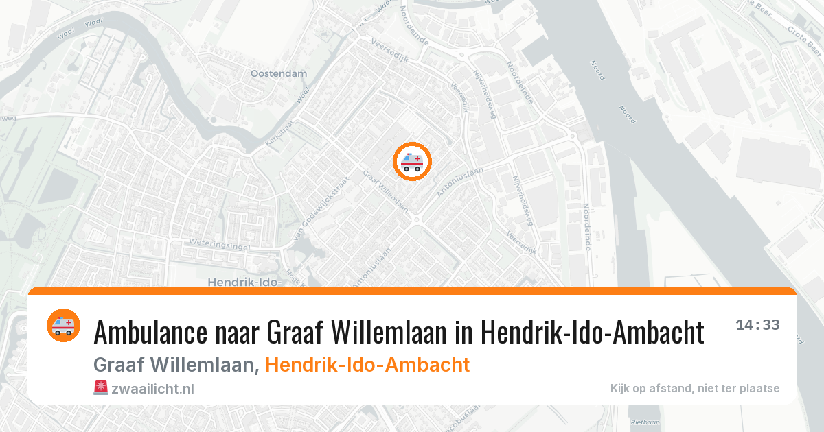 Ambulance naar Graaf Willemlaan in Hendrik-Ido-Ambacht — 25 apr 2026