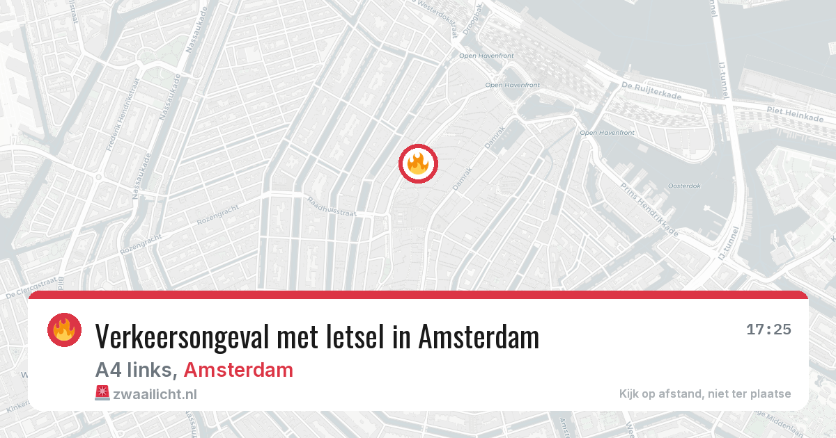 Verkeersongeval met letsel in Amsterdam — 30 jun 2026