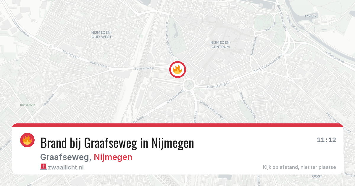 Brand bij Graafseweg in Nijmegen — 12 jul 2026