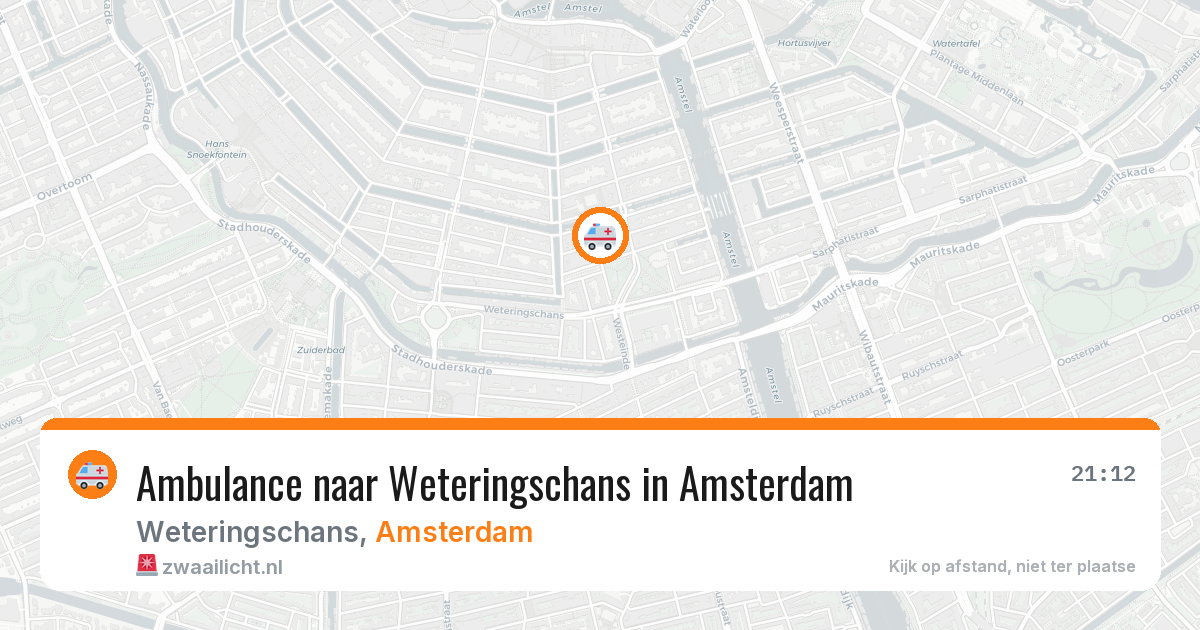 Ambulance naar Weteringschans in Amsterdam — 12 feb 2026