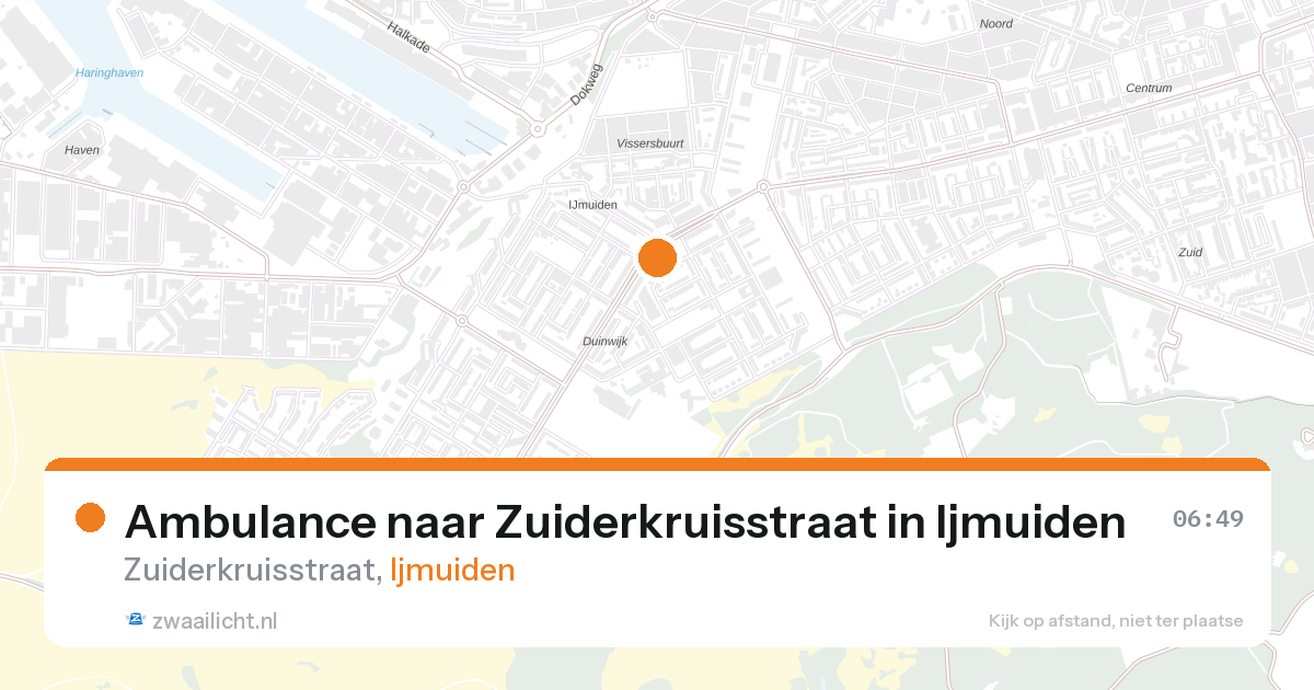 Ambulance naar Zuiderkruisstraat in Ijmuiden — 28 aug 2026