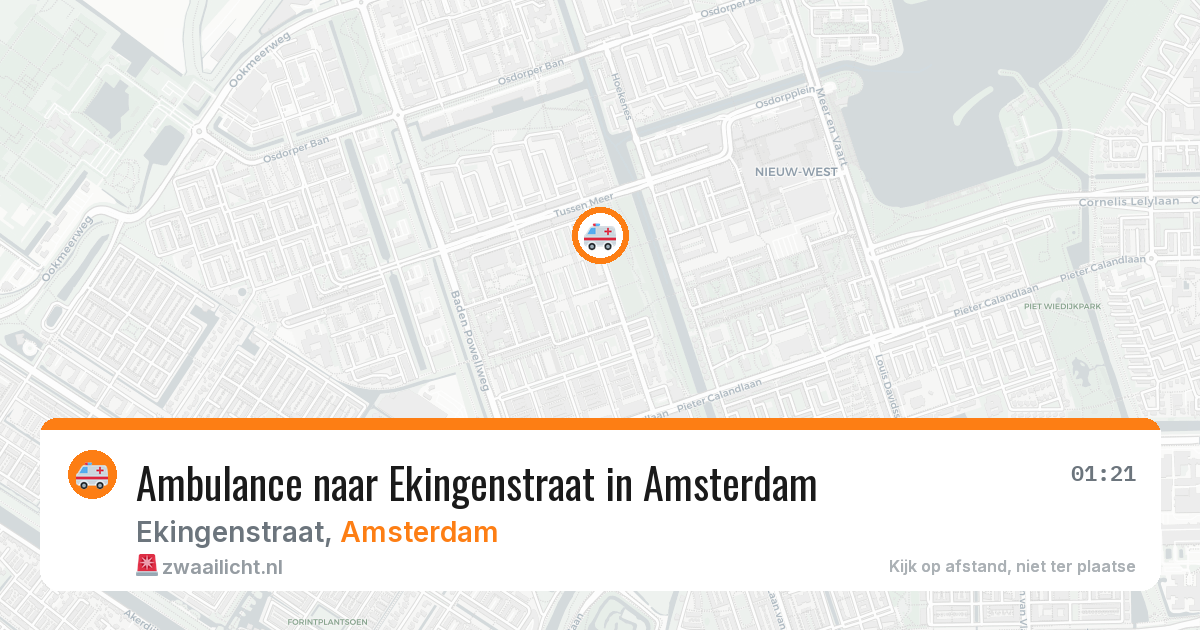 Ambulance naar Ekingenstraat in Amsterdam — 6 jul 2026