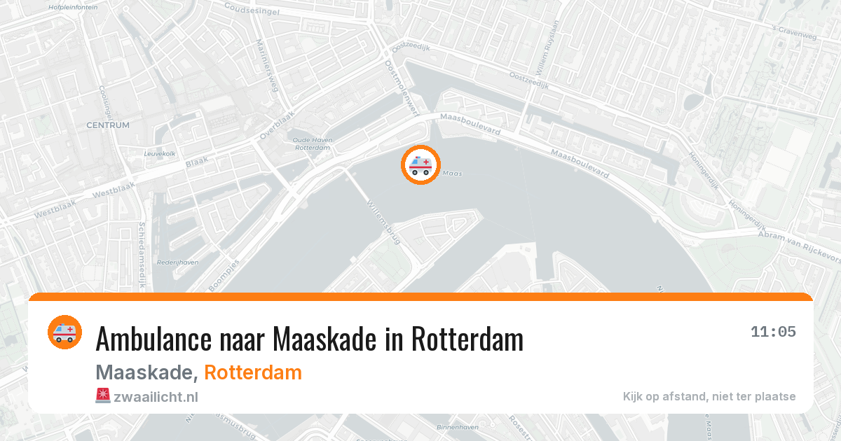 Ambulance naar Maaskade in Rotterdam — 3 mrt 2026