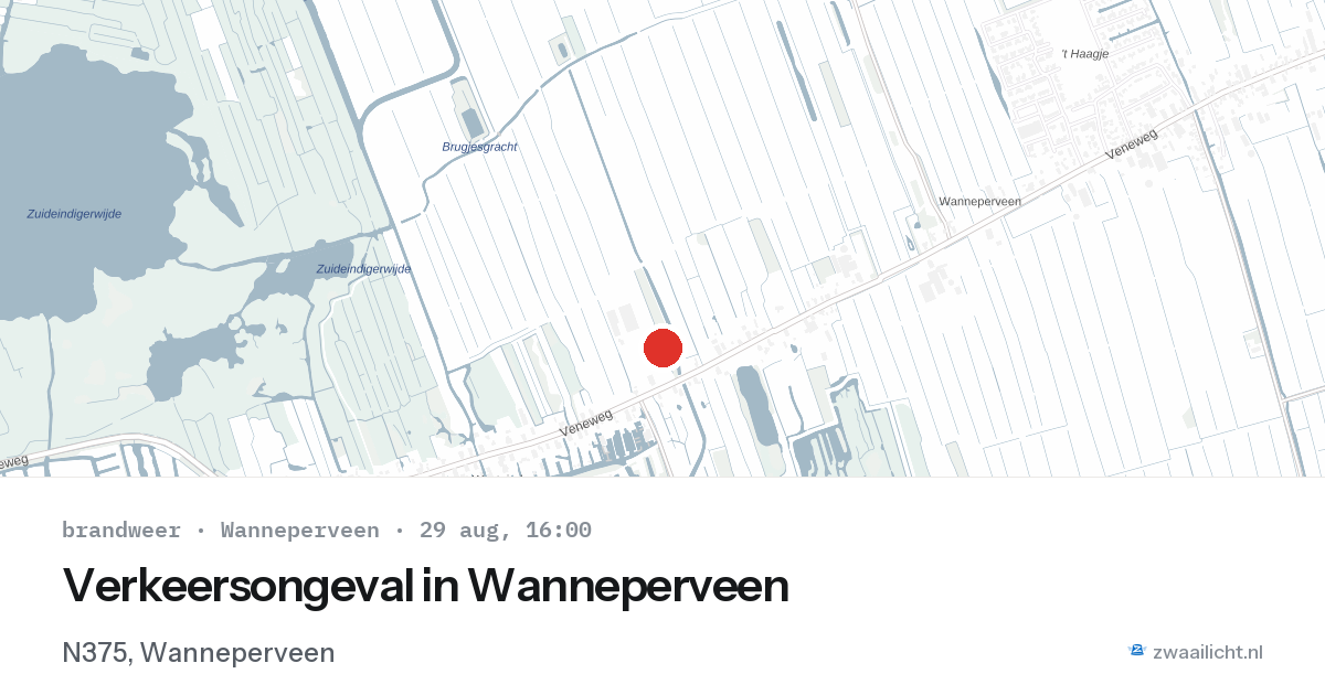 Verkeersongeval in Wanneperveen — 29 aug 2026