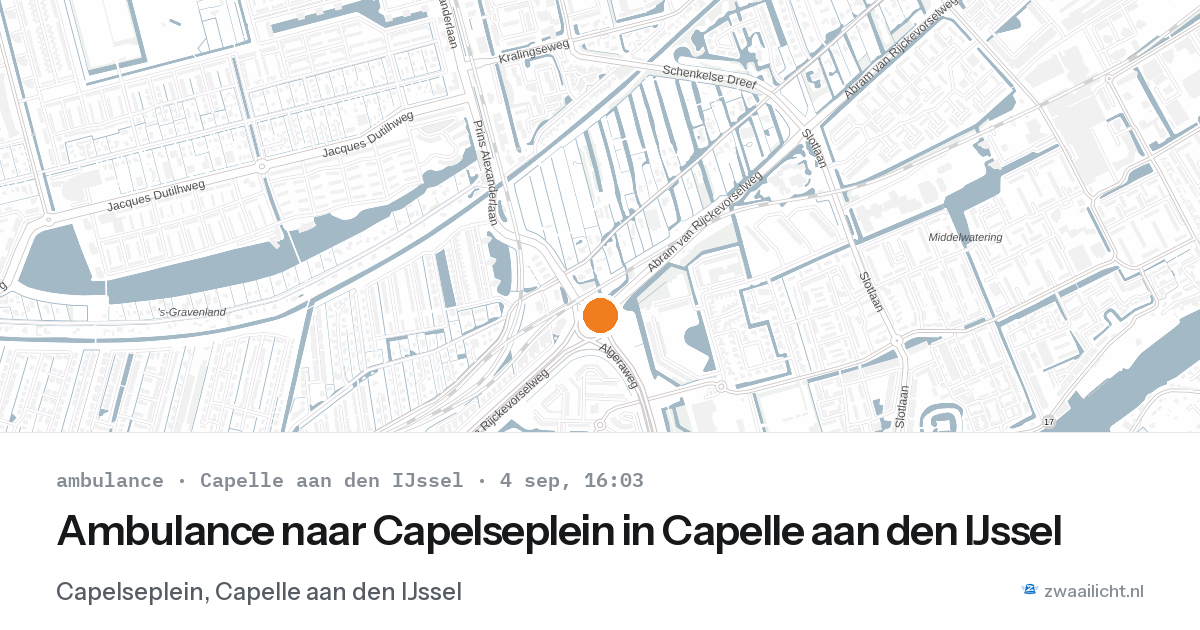 Ambulance naar Capelseplein in Capelle aan den IJssel — 4 sep 2026