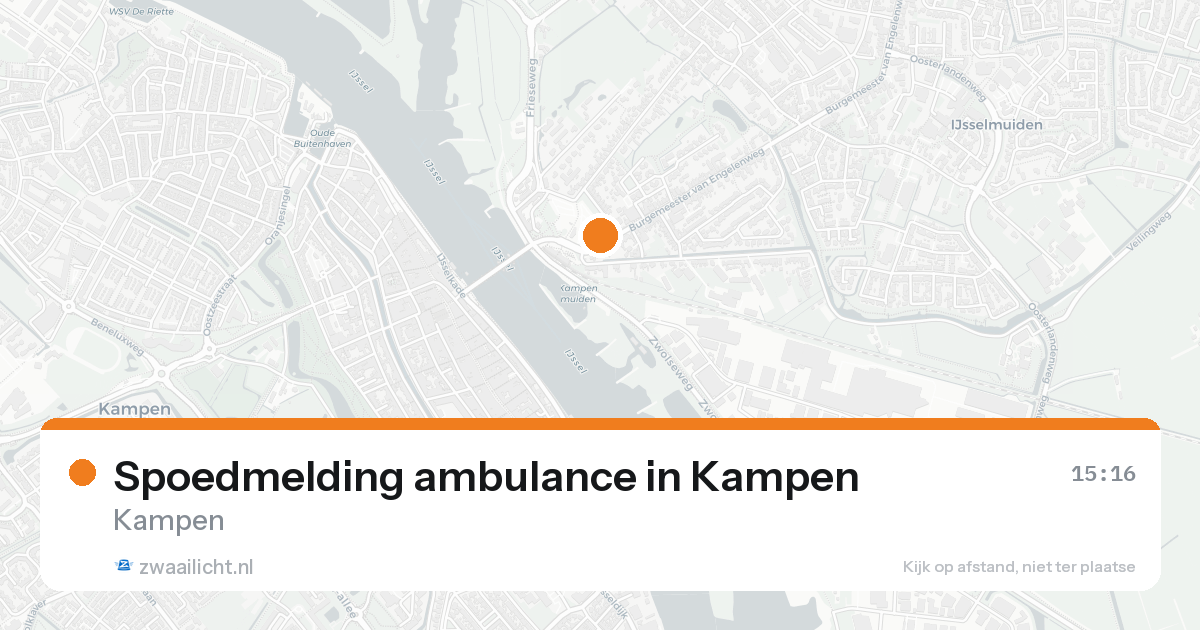 Spoedmelding ambulance in Kampen — 17 aug 2026
