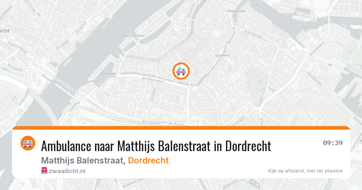 Ambulance naar Matthijs Balenstraat in Dordrecht — 22 mrt 2026