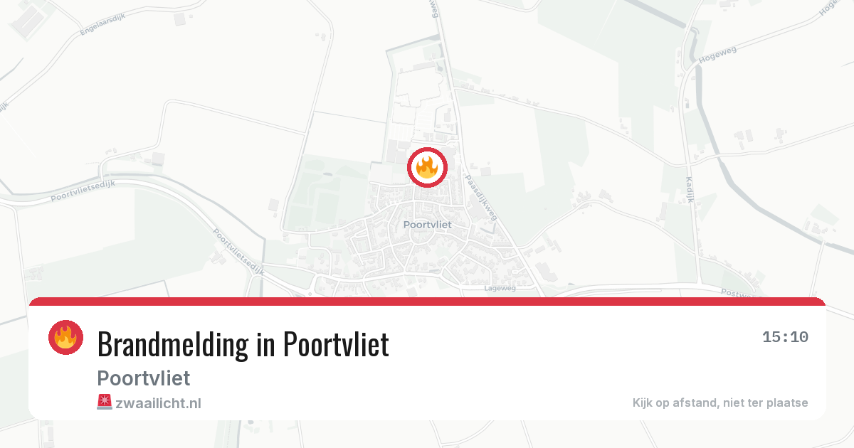 Brandmelding in Poortvliet — 16 mei 2026